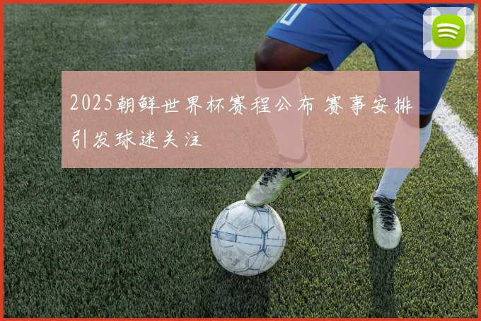 2025朝鲜世界杯赛程公布 赛事安排引发球迷关注